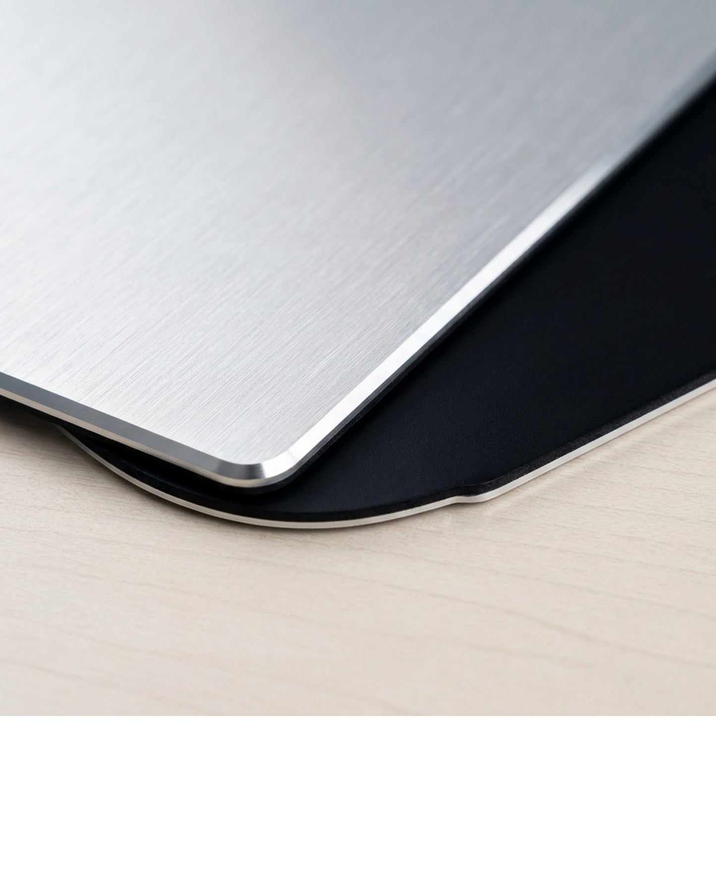 Njqnd Aluminum Dual Side Mouse Pad Silver 9 x 7 in