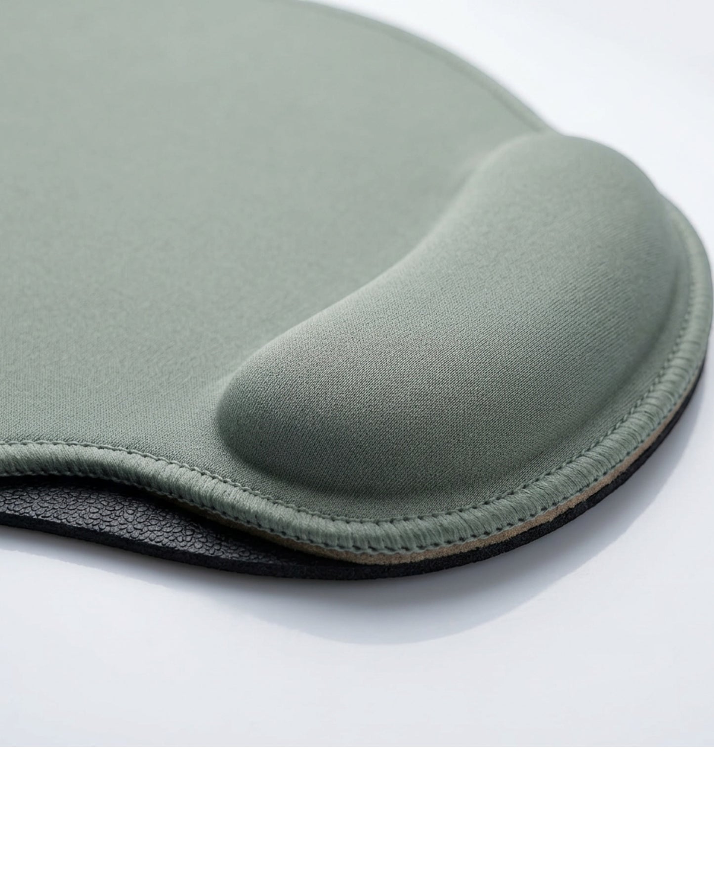 Njqnd Contoured Memory Foam Wrist-Rest Mouse Pad Sage Gray - Detail view