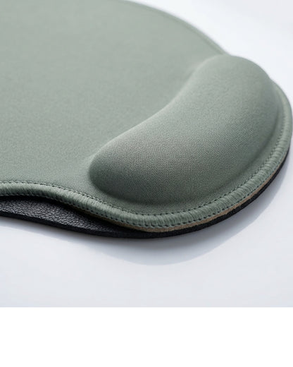 Njqnd Contoured Memory Foam Wrist-Rest Mouse Pad Sage Gray - Detail view