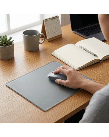 Njqnd Frosted Glass Hard Mouse Pad 10 x 8 in