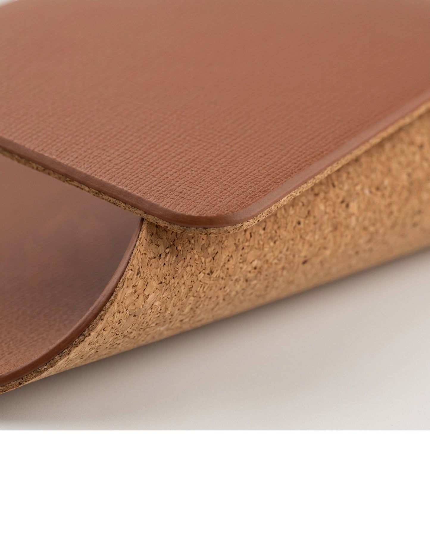 Njqnd Reversible PU Leather Cork Mouse Pad Clay Brown - Detail view