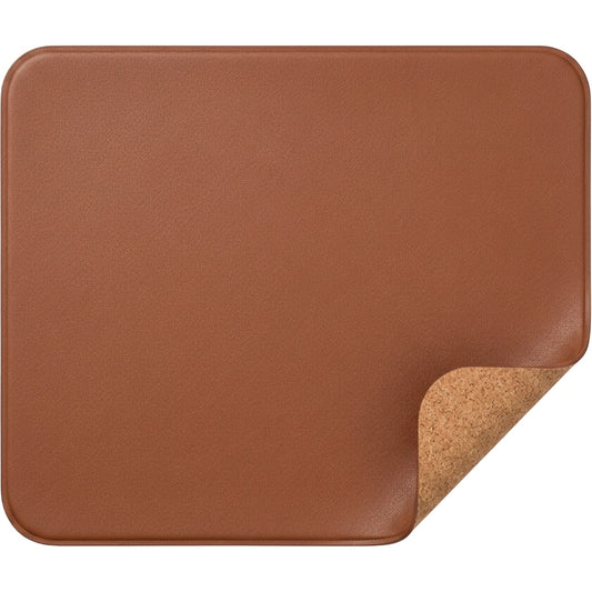 Njqnd Reversible PU Leather Cork Mouse Pad Clay Brown - Product view