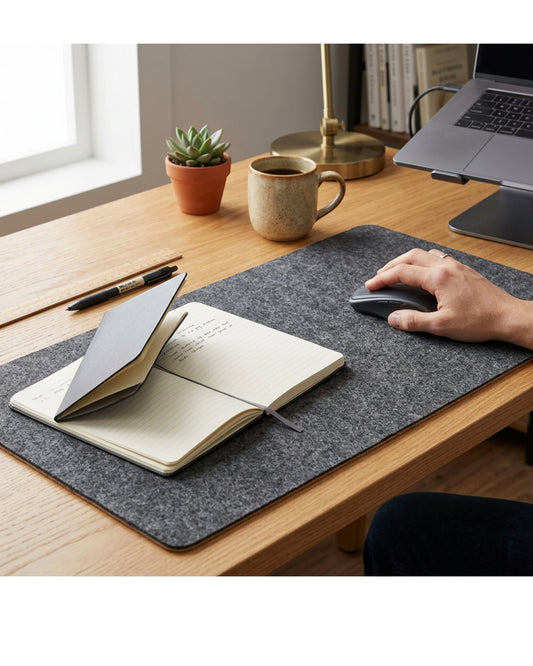 Njqnd Wool Felt Notebook Mouse Surface Graphite 23 x 13 in